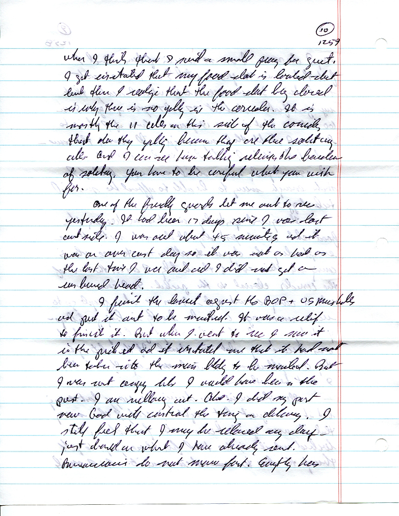 Dr John WorldPeace 2008 Prison Journal